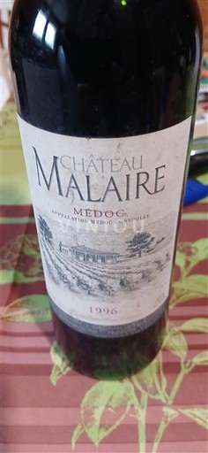 Bordeaux Médoc Château Malaire 1996