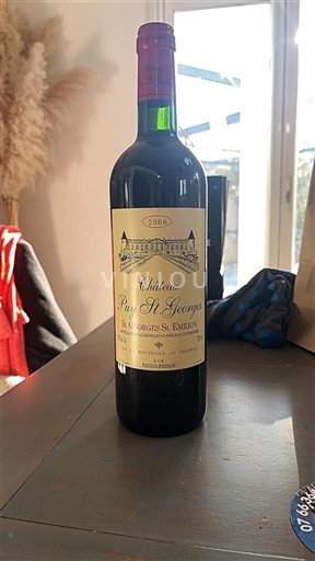 Bordeaux Saint-Georges-Saint-Émilion Château Pey St. Georges 2006