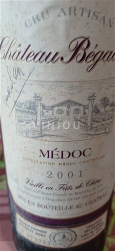 Bordeaux Médoc Château Bégadan 2001
