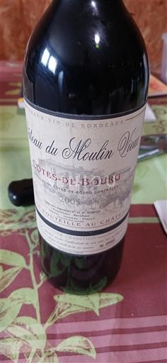 Bordeaux Côtes-de-bourg Château Moulin Virant 2005