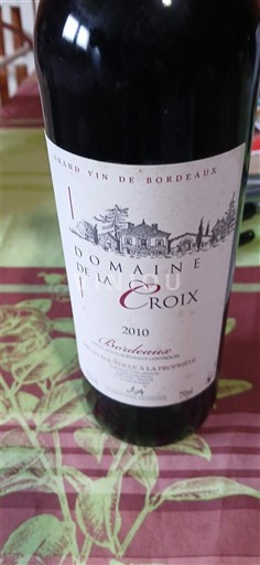 Bordeaux Domaine La Croix 2010