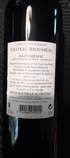 Bordeaux Haut-Médoc Château Brousseau Non-Vintage