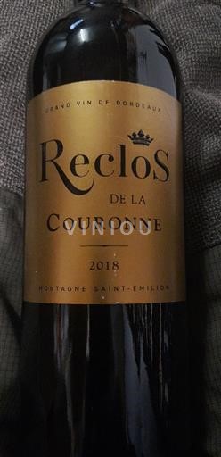 Bordeaux Montagne-saint-émilion Reclos de la Couronne 2018