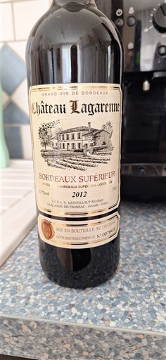 Bordeaux Bordeaux Supérieur Château Lagarenne 2012