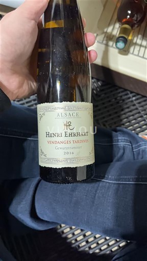 Alsace Gewurztraminer Vendanges Tardives Henri Ehrhart Vendanges Tardives 2016