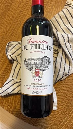Burdeos Bordeaux Domaine Fillon 2020