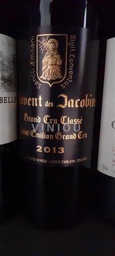 Burdeos Saint-Émilion Gran Cru Couvent des Jacobins 2013