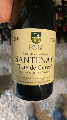 Borgogna Santenay François d'Allaines Tête de 2019