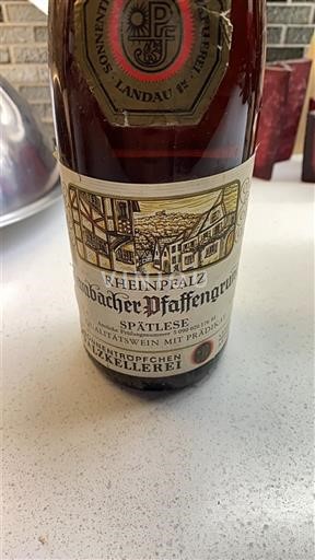 Rheingau Sonnenhof Pfalz Badischer-Pfaffengrund Spätlese 1980