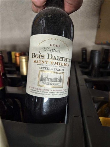 Vina Rouge sec Cuvée Chevalier Château Bois D'Arthus 2018 Francija Bordeaux Saint-Émilion AOC