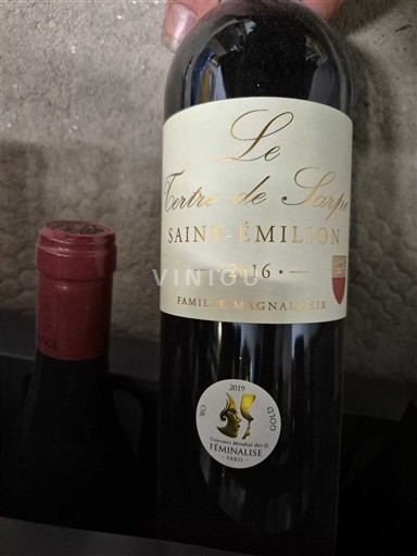 Vina Rouge sec Le Tertre de Sarpe 2016 Francija Bordeaux Saint-Émilion AOC