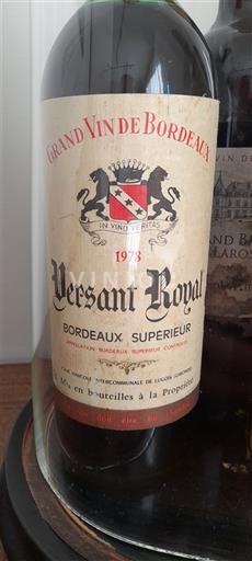 Vina Rouge sec Versant Royal 1973 Francija Bordeaux Bordeaux supérieur AOC