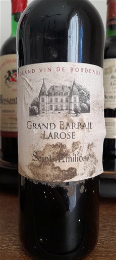 Vina Rouge sec Grand Barrail Larose 2006 Francija Bordeaux Saint-Émilion AOC