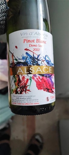 Alsácia EARL Annelise LANG Pinot blanc 2022
