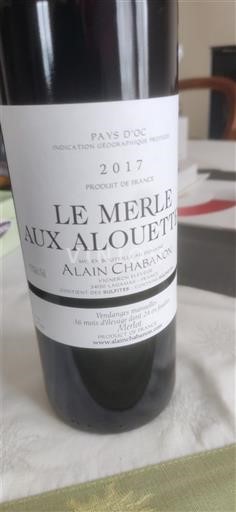Languedoc und Roussillon Pays d'Oc Alain Chabanon Le Merle aux Alouettes 2017