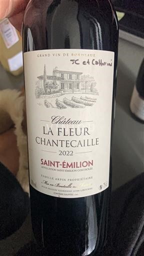 Vina Rouge sec Château La Fleur Chantecaille 2022 Francija Bordeaux Saint-Émilion AOC