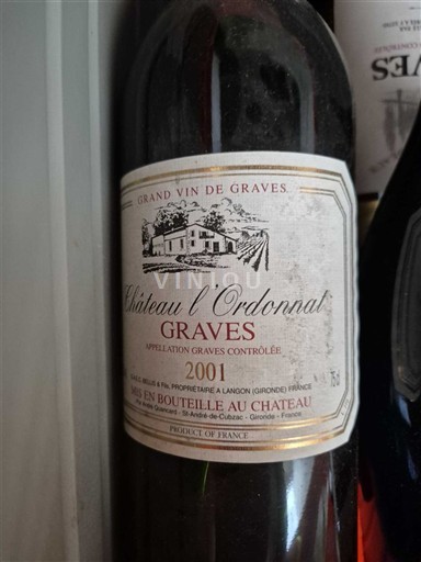 Bordeaux Graves Château L'Ordonnat 2001