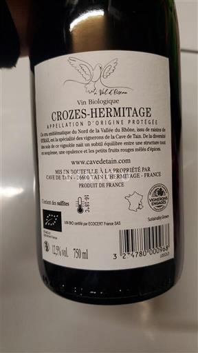 Thung lũng Rhône Crozes-hermitage Cave de Tain Vieilles Vignes 2023