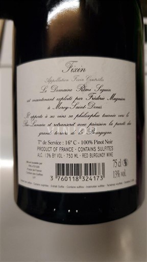 Borgonha Fixin Domaine Rémi Jeanniard 2017