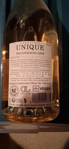 Languedoc ja Roussillon Pays d'Oc Les Vignobles Foncalieu Unique Sauvignon Gris 2022