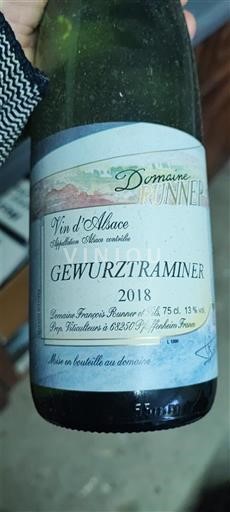 Alsácia François Runner et Fils Gewurztraminer 2018