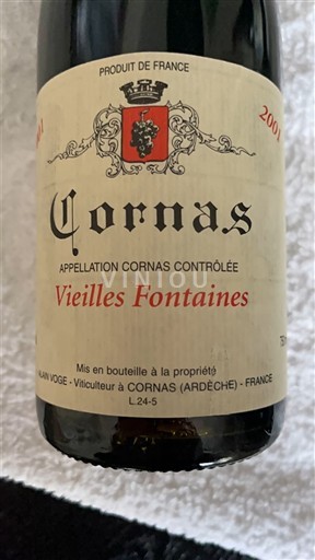 Thung lũng Rhône Cornas Alain Voge Vieilles Fontaines 2001