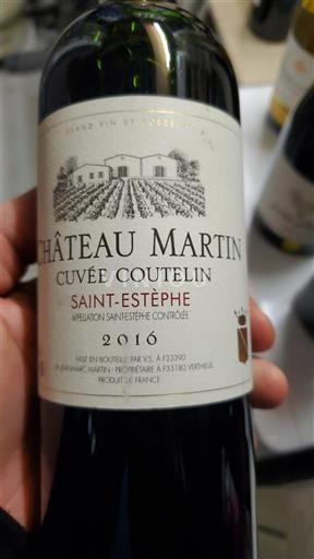 Bordeaux Saint-Estèphe Château Martin Coutelin 2016