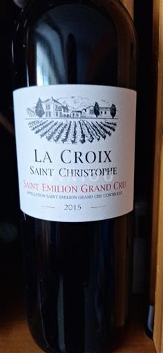Burdeos Saint-Émilion Gran Cru Grand Cru La Croix Saint Christophe 2015
