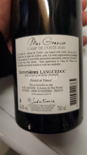 Langvedok Languedoc Mas Granier Camp de l'Oste 2020