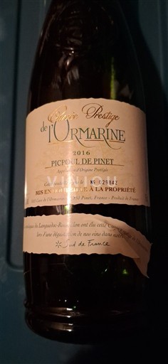 Langvedok Picpoul-de-Pinet Ormarine Prestige 2016