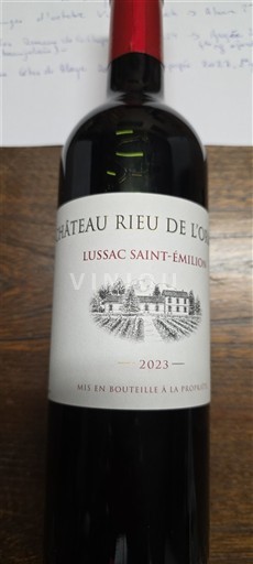 Bordeaux Lussac-Saint-Émilion Château Rieu de l'Orme 2023