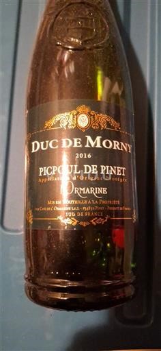 Langvedok Picpoul-de-Pinet Domaine La Ormarine Duc de Morny 2016