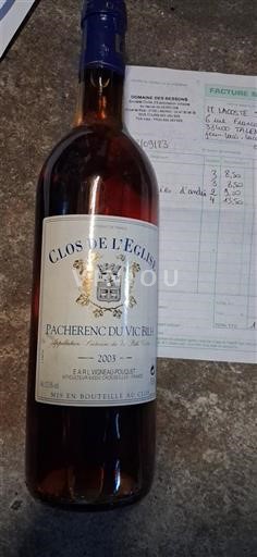 Tây Nam Pacherenc-du-vic-bilh Clos de l'Église 2003