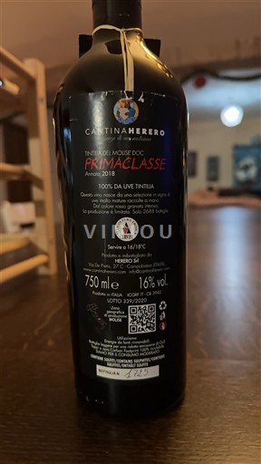 Molise Không được chỉ định Cantina Herrero Primaclasse 2018