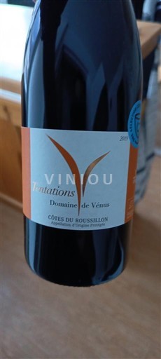 Roussillon Côtes du Roussillon Domaine Vénus Tentations 2019