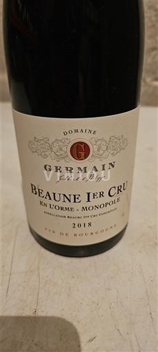 Borgogna Non specificato Premier Cru Domaine Germain En l'Orme - Monopole 2018