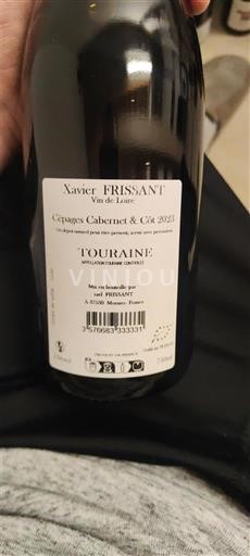 Thung lũng sông Loire Touraine Xavier Frissant Cépages Cabernet & Cie 2023