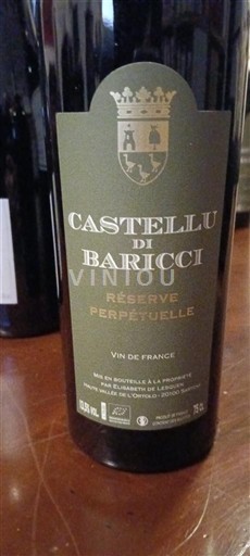 Corse Castellu di Baricci Réserve Perpétuelle Không niên vụ