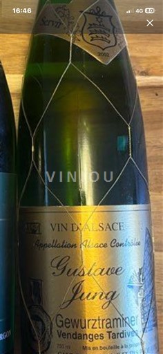 Alsácia Vendanges Tardives Gustave Jung 2002