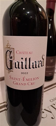 Bordeaux Saint-Émilion Grand Cru Grand Cru Château Gaillard 2022