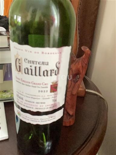 Bordeaux Saint-Émilion Grand Cru Grand Cru Château Gaillard 2022