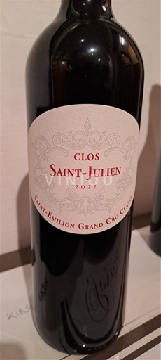 Burdeos Saint-Émilion Gran Cru Grand Cru Clos Saint-Julien 2022