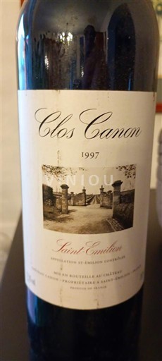 Vina Rouge sec Clos Canon 1997 Francija Bordeaux Saint-Émilion AOC