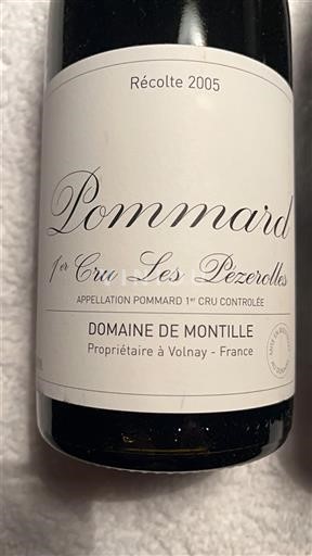 Burgundy Pommard Premier Cru Domaine Montille 1er Cru Les Pézerolles 2005