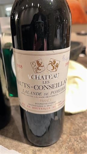 Bordeaux Lalande-de-pomerol Château Les Hauts-Conseillants 1988
