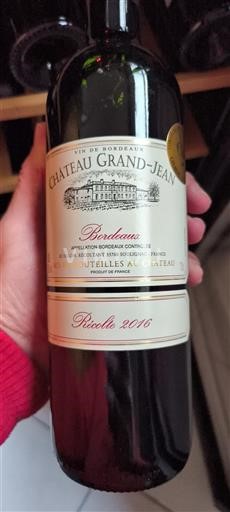 Burdeos Bordeaux Château Grand-Jean Ricolle 2016