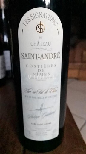 Valle del Rodano Costières di Nîmes Château Saint-André Les Signatures 2022