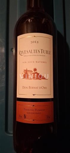 Rosellón No especificado Don Bernat d'Oms Terroirs Romans 2015