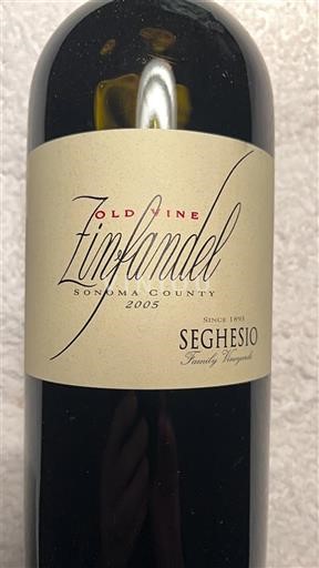 Vùng trồng nho được cấp phép California Bờ biển Sonoma Seghesio Family Vineyards Old Vine Zinfandel 2005