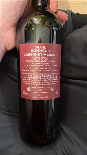 Languedoc und Roussillon Pays d'Oc Grand Bonheur Cabernet-Merlot 2020